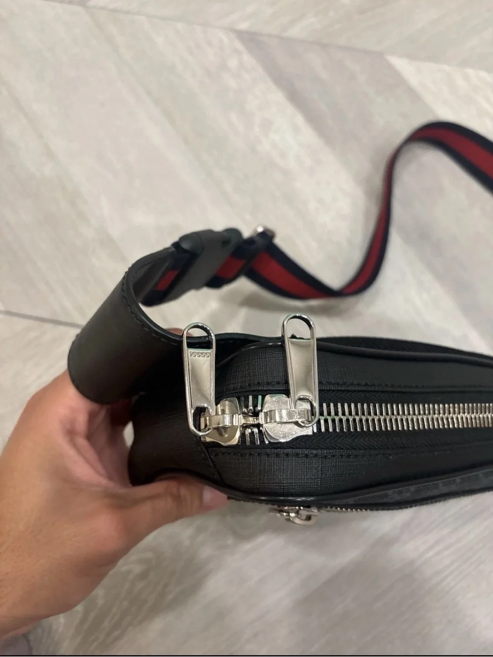 Gucci GG Supreme Black Belt Bag Waist Bag New